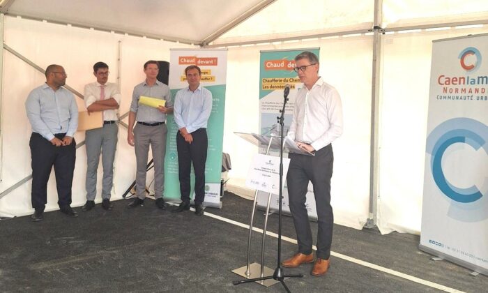 Inauguration de la chaufferie biomasse du Chemin Vert à Caen !